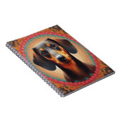 Realistisch kleurrijk Border Schattige Dachshund H Notitieboek (Rechterzijde)