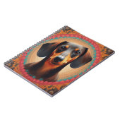 Realistisch kleurrijk Border Schattige Dachshund H Notitieboek (Linkerzijde)