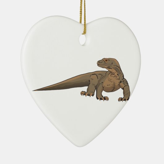 Realistisch Komodo Dragon/Monitor Lizard Keramisch Ornament (Rechts)