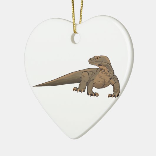 Realistisch Komodo Dragon/Monitor Lizard Keramisch Ornament (Links)