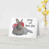 Realistisch konijn Sorry voor je verloren kunst Bu Kaart (Gele Bloem)