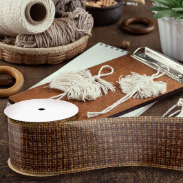 Realistisch korte textuur Eenvoudig, donkerbruin Satijnen Lint