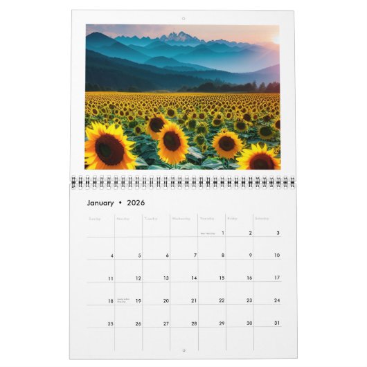 Realistisch landschapskalender Fantasy Kalender (Jan 2026)