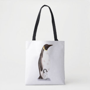 Realistisch legant keizer pinguïn met Baby Tote Bag