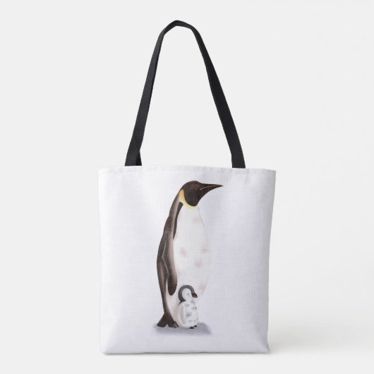 Realistisch legant keizer pinguïn met Baby Tote Bag (Achterkant)
