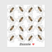 Realistisch Life-size Honeybee Imker Stickers (Vel)