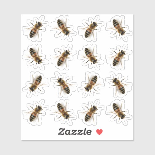 Realistisch Life-size Honeybee Imker Stickers (Vel)