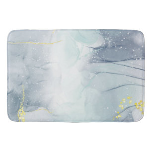 Realistisch liquide marmer met goud badmat