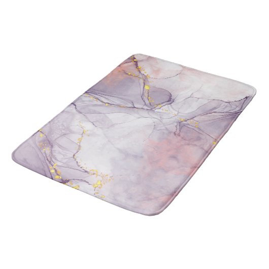 Realistisch liquide marmer met goud badmat (Gekanteld)