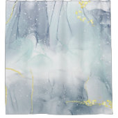 Realistisch liquide marmer met goud douchegordijn (Voorkant)