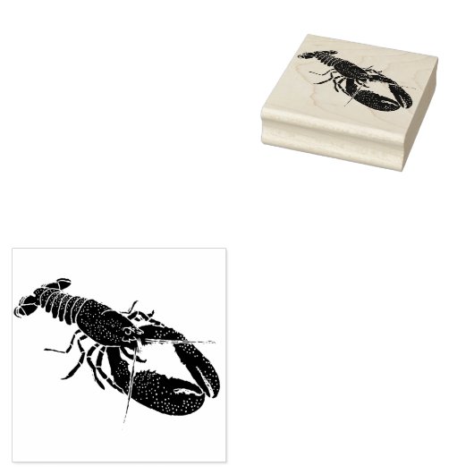 Realistisch Lobster Graphic Rubberstempel (Gestempeld)