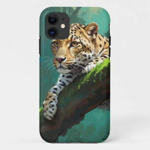 Realistisch luipaard in Oerwoud Animal Art Case-Mate iPhone Case