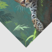 Realistisch luipaard in Oerwoud Animal Art Tissuepapier (Detail)