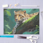 Realistisch luipaard in Oerwoud Animal Art Tissuepapier (Craft)