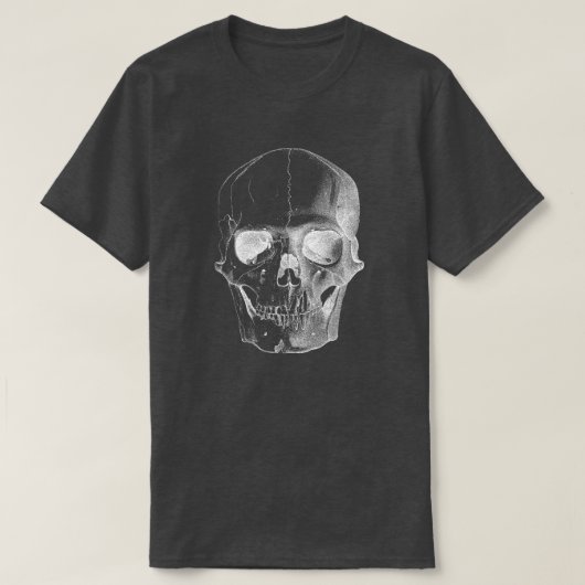 Realistisch Menselijk Schedel T-shirt (Design voorkant)