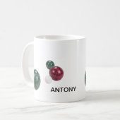 Realistisch modern hars Bocce-ballen personalisere Koffiemok (Voorkant links)