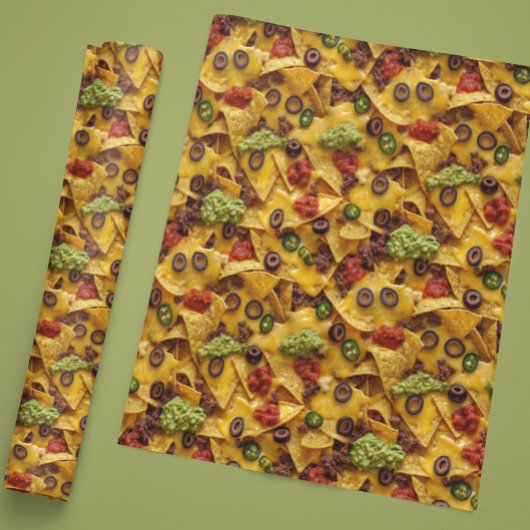 Realistisch Nacho Mexicaans eten Cadeaupapier