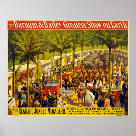 Realistisch Oerwoud Menagerie Circus Poster (Voorkant)