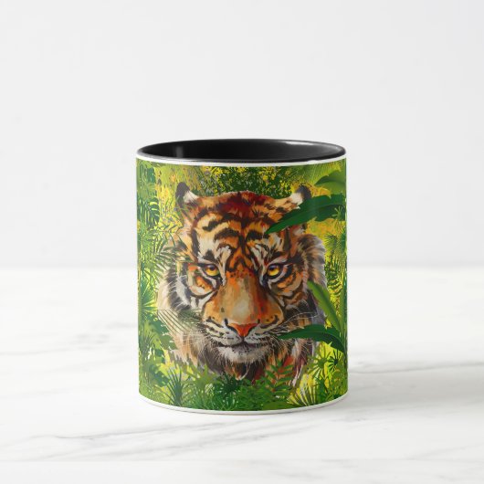 Realistisch Oerwoud Tiger Coffee-Mok - Tiger Mok (Midden)