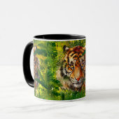 Realistisch Oerwoud Tiger Coffee-Mok - Tiger Mok (Voorkant links)