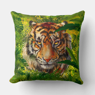 Realistisch Oerwoud Tiger Pillow - Tiger Kussen