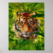 Realistisch Oerwoud Tiger Poster Art - Tiger (Voorkant)