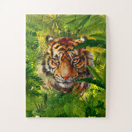 Realistisch Oerwoud Tiger Puzzle - Tiger Legpuzzel