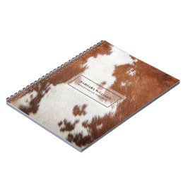 Realistisch ogende Koeienhuid Animal Print aangepa Notitieboek
