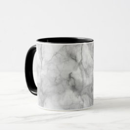 Realistisch ontwerp in wit marmer mok