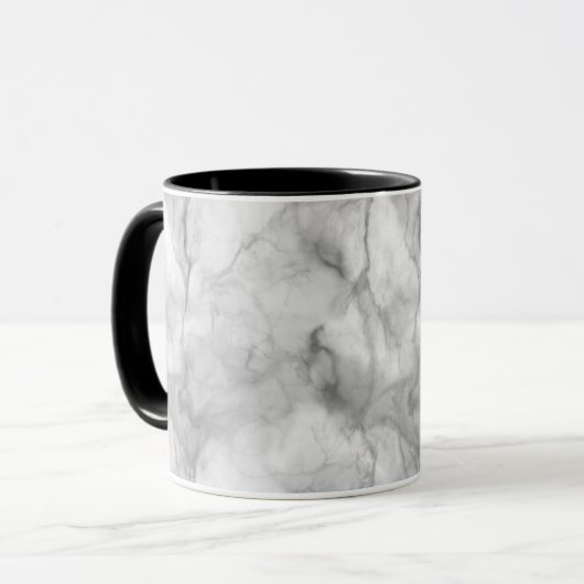 Realistisch ontwerp in wit marmer mok (Voorkant links)