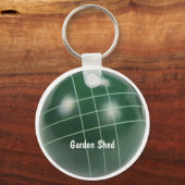 Realistisch ontwerp met een stijlvol, groen bollet sleutelhanger (Voorkant)