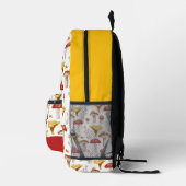 Realistisch paddenstoel- en slakkenpatroon bedrukte rugzak (Rechts)