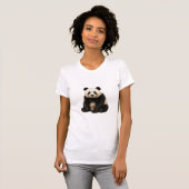 Realistisch Panda Charm T-Shirt (Voorkant volledig)