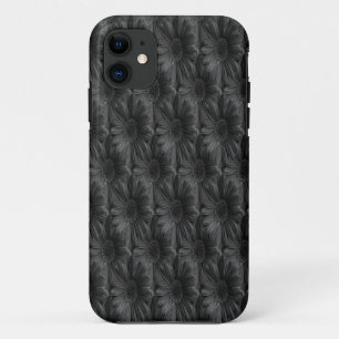 Realistisch patroon van zwarte chrysanten - Zwart Case-Mate iPhone Case
