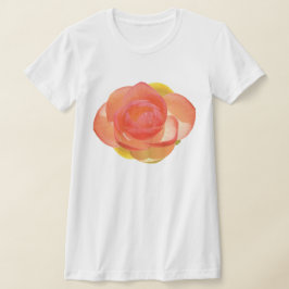 Realistisch Perzik Waterlelie Bloem T-Shirt