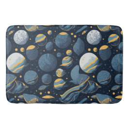 realistisch Planeten illustratie patroon Badmat