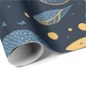 realistisch Planeten illustratie patroon Cadeaupapier (Rol Hoek)