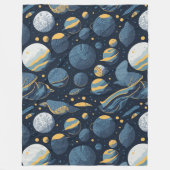 realistisch Planeten illustratie patroon Fleece Deken (Voorkant)