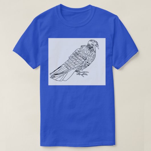 Realistisch potloodduif Tekening 1 T-shirt (Design voorkant)