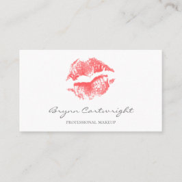 Realistisch Red Kiss print lips Makeup Visitekaartje