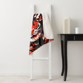 Realistisch Red Tiger Head Sherpa Blanket Deken (In situ)