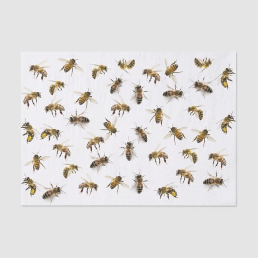 Realistisch restanten van honingbijen of deklaagpa tissuepapier (Voorkant)