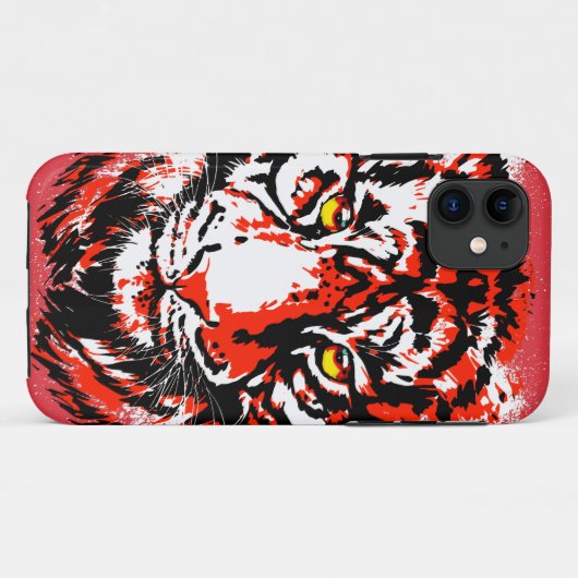 Realistisch Rode Tijger Case-Mate iPhone Case (Achterkant (horizontaal))