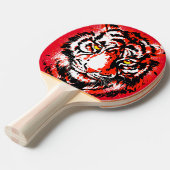 Realistisch Rode Tijger - Tiger Ping Pong Paddle Tafeltennisbatje (Voorkant Gekanteld)
