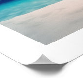 Realistisch Roze Flamingo op Strand Poster (Hoek)