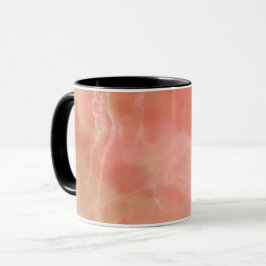 Realistisch roze marmerontwerp mok