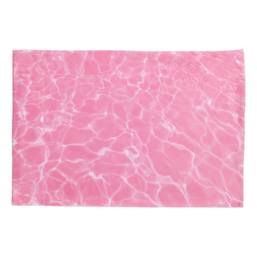 Realistisch roze waterpatroon kussensloop (Achterkant-Links)