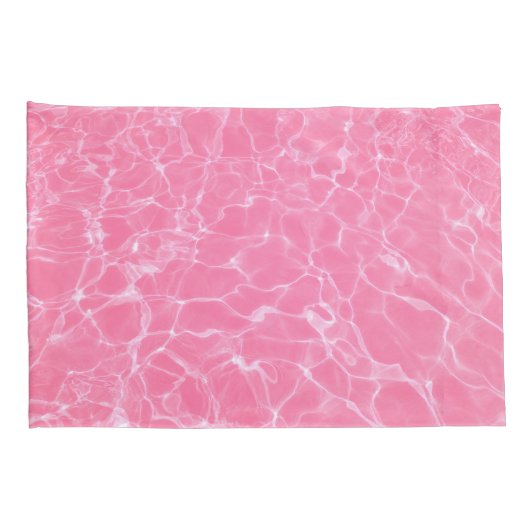 Realistisch roze waterpatroon kussensloop (Achterkant-Rechts)