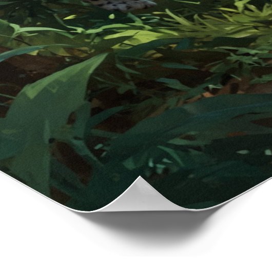 Realistisch Running Leopard in Oerwoud Poster (Hoek)