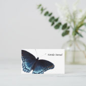 Realistisch schilderen van rode Paarse vlinder Visitekaartje (Staand voorkant)